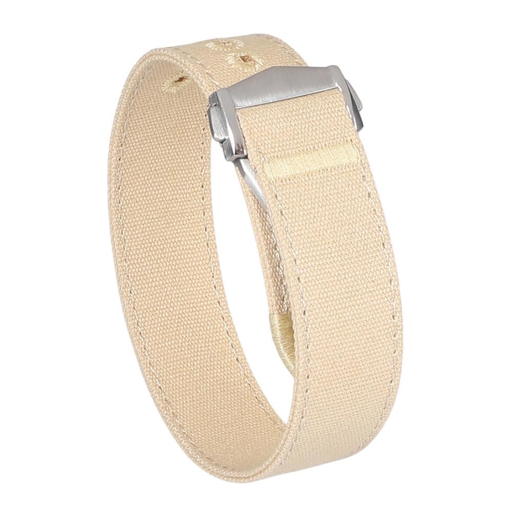 Canvas Sailcloth Watch Strap 20 22mm Soft Nylon Band Folding Clasp Sport Men New