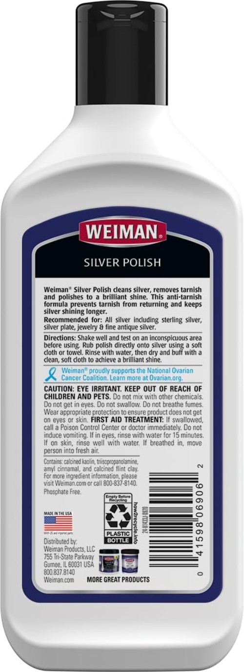 Anti-Tarnish Silver Cleaner: Safely Polish & Restore with Floral Scent – 8 Oz