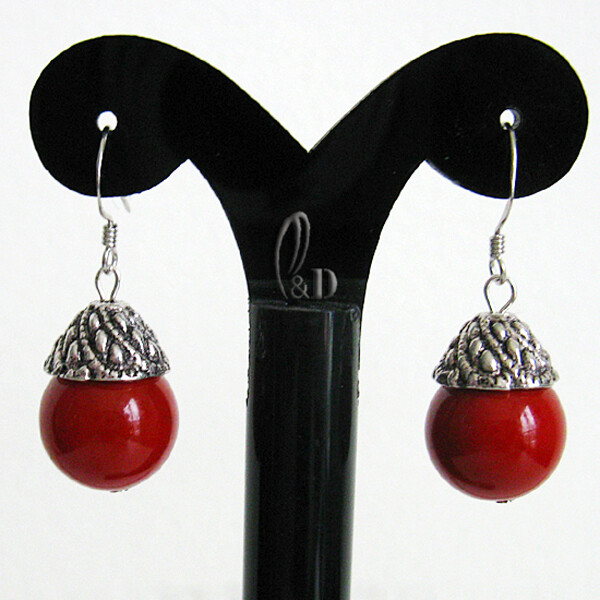 AU STOCK CHIC 12MM LARGE MULTIPLE COLOUR SEA SHELL PEARLS SILVER EARRINGS EA009