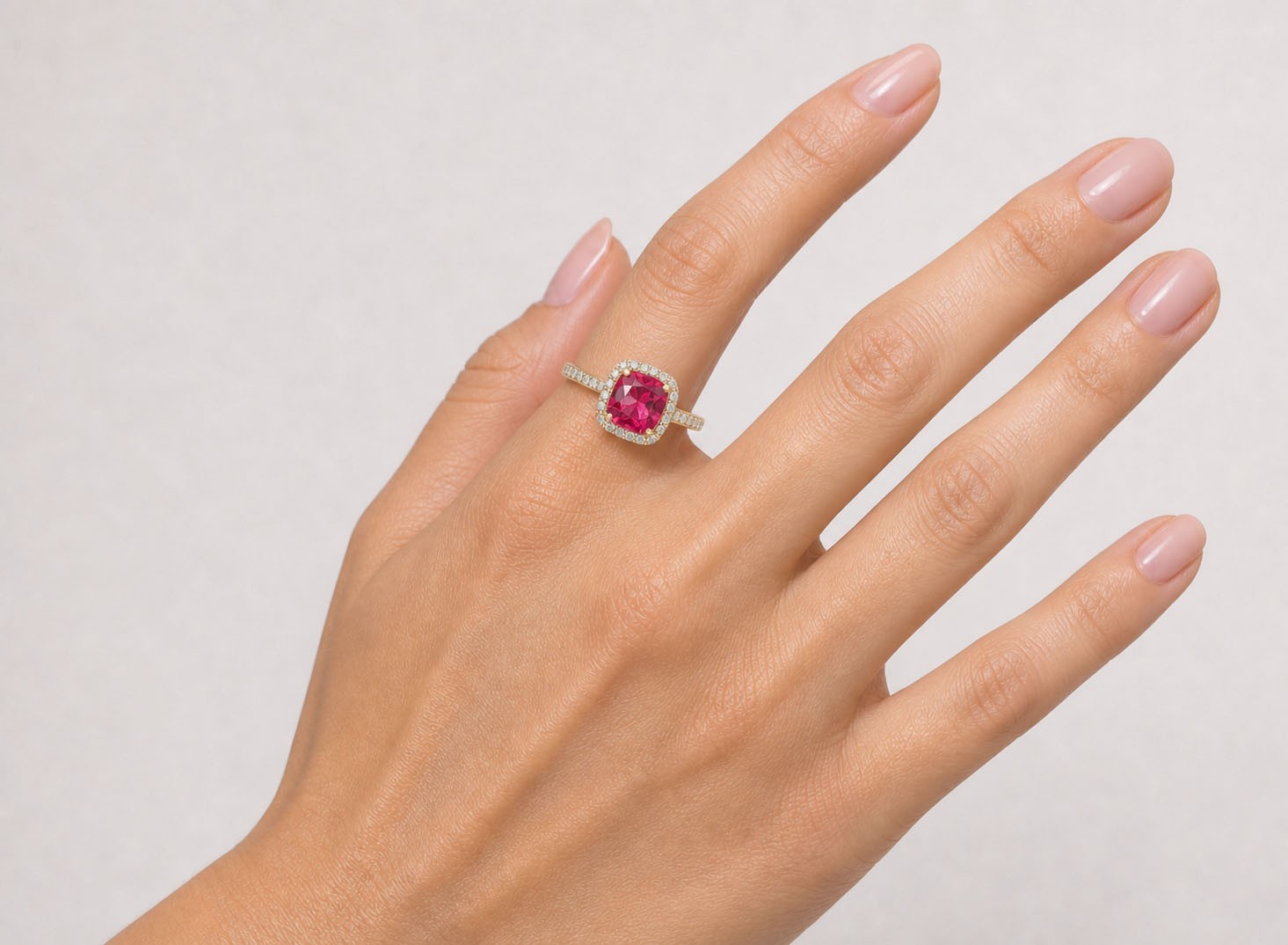 GENUINE 3.85 Cts PINK SAPPHIRE & DIAMONDS RING 10K GOLD – Free Appraisal