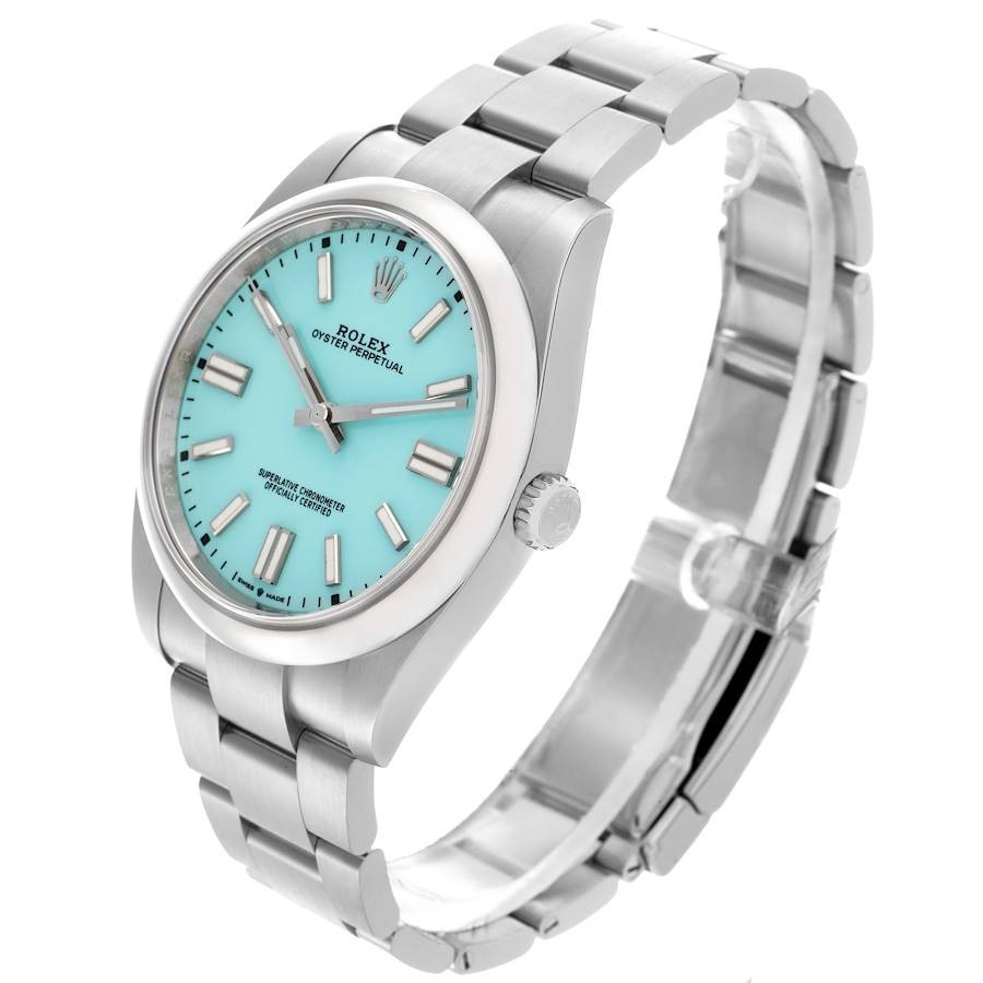 Rolex Oyster Perpetual 124300 Turquoise Dial Stainless Steel 41mm Men’s Watch