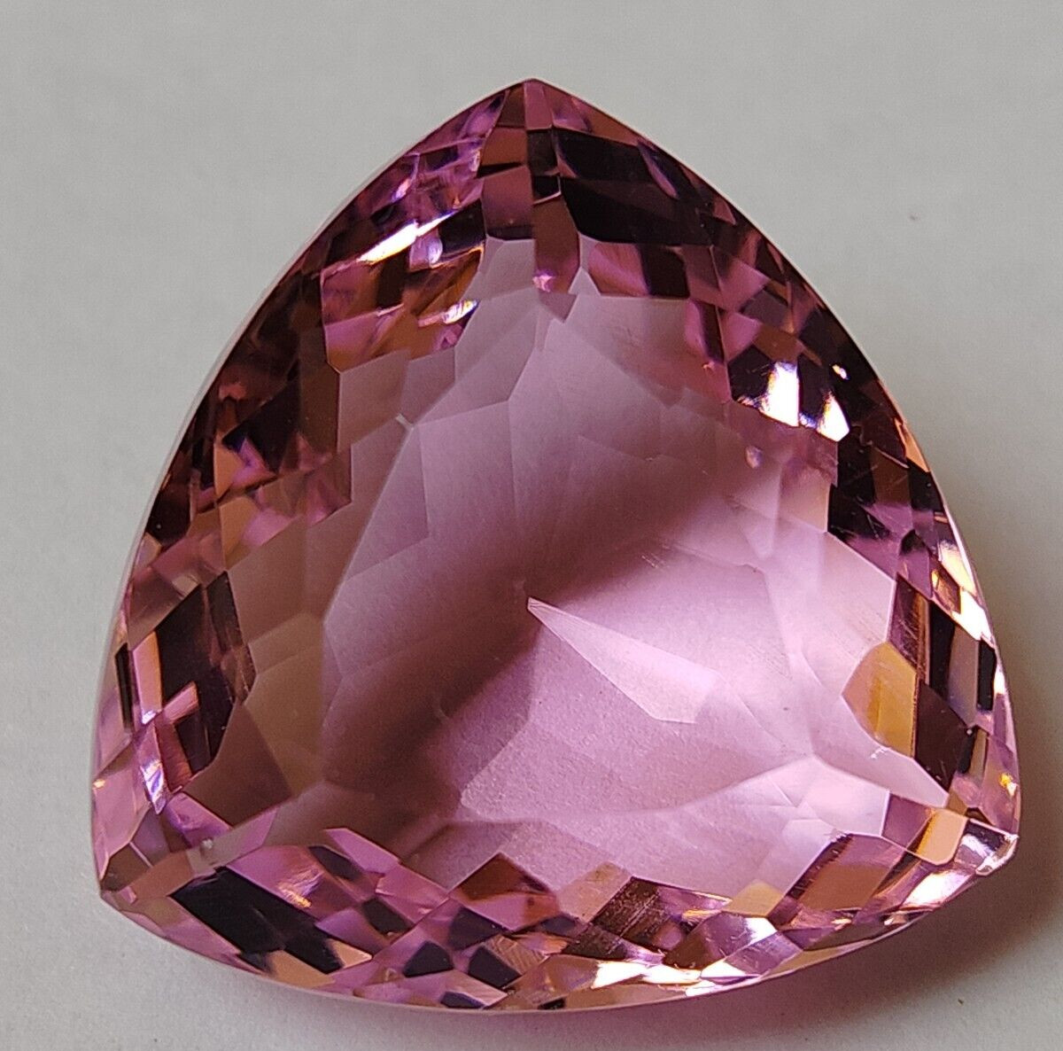 AAA+ 99.20 Ct. Large Pink Kunzite Trillion Cut Loose Gemstone @Women Gift/Her