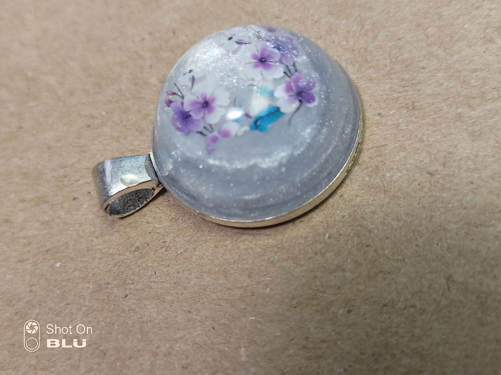 Resin Pendant Necklace Hand Crafted
