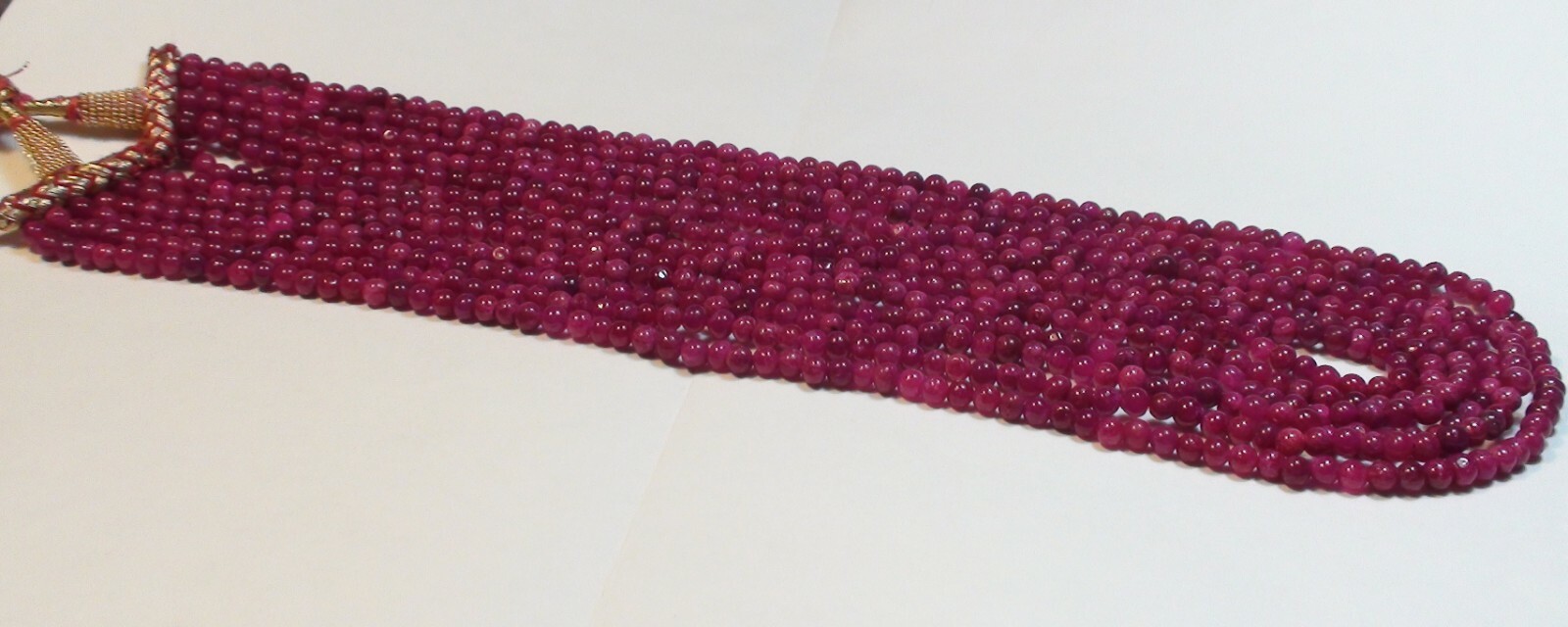BIG! 367.10 ct NATURAL ROYAL FIRE PINK RED RUBY SILK CORD NECKLACE 16,7/8”,19.5