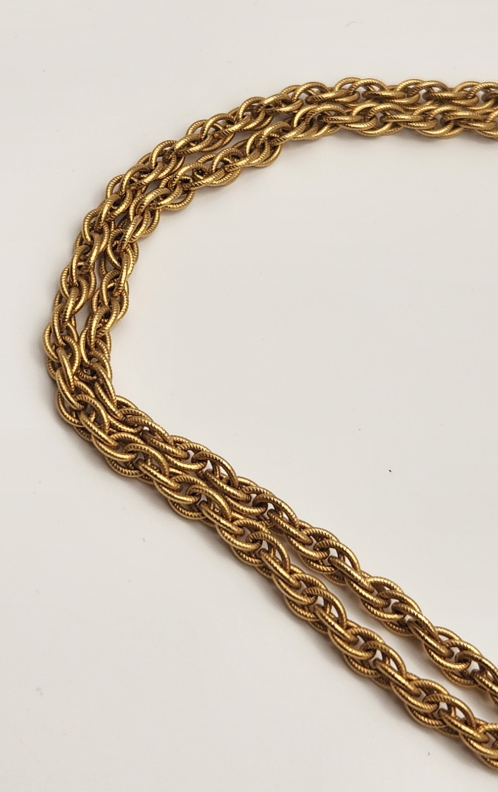 Vintage Gold Tone Lariat Necklace Adjustable Slider Bead Tassel Drop Statement