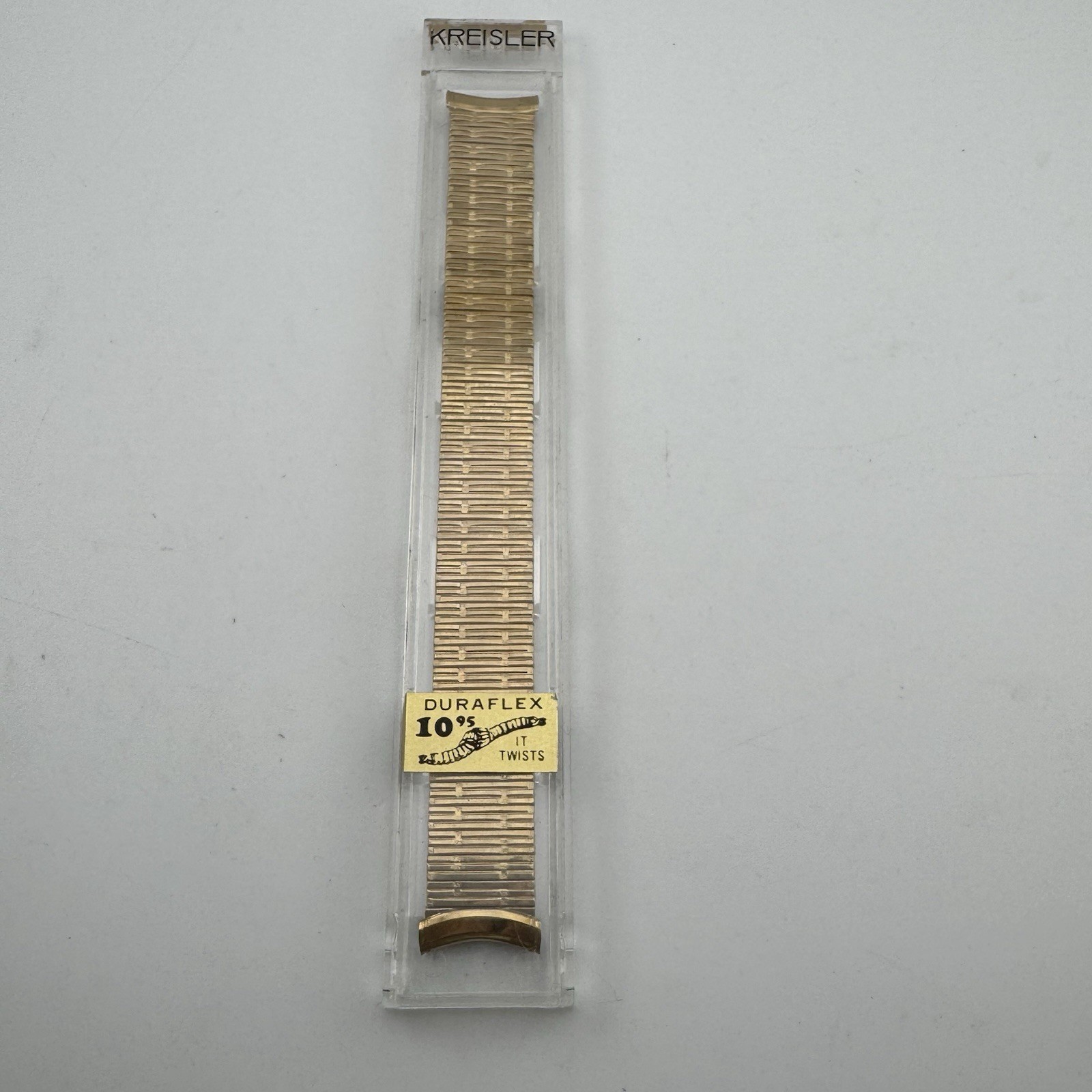 NOS 1960s 1970s Kreisler Men’s Gold Dura-Flex Watch Band 19mm Curved Lugs