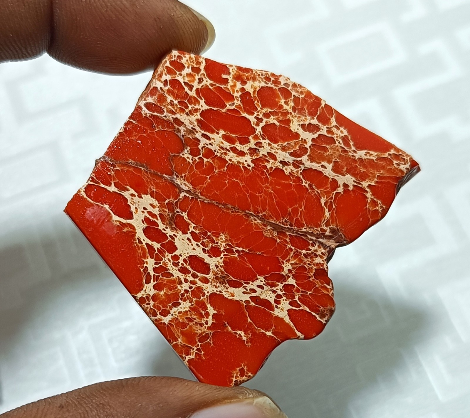 Certified Arizona Mine Orange Natural Turquoise Slab 142.95 Ct Loose Gemstone