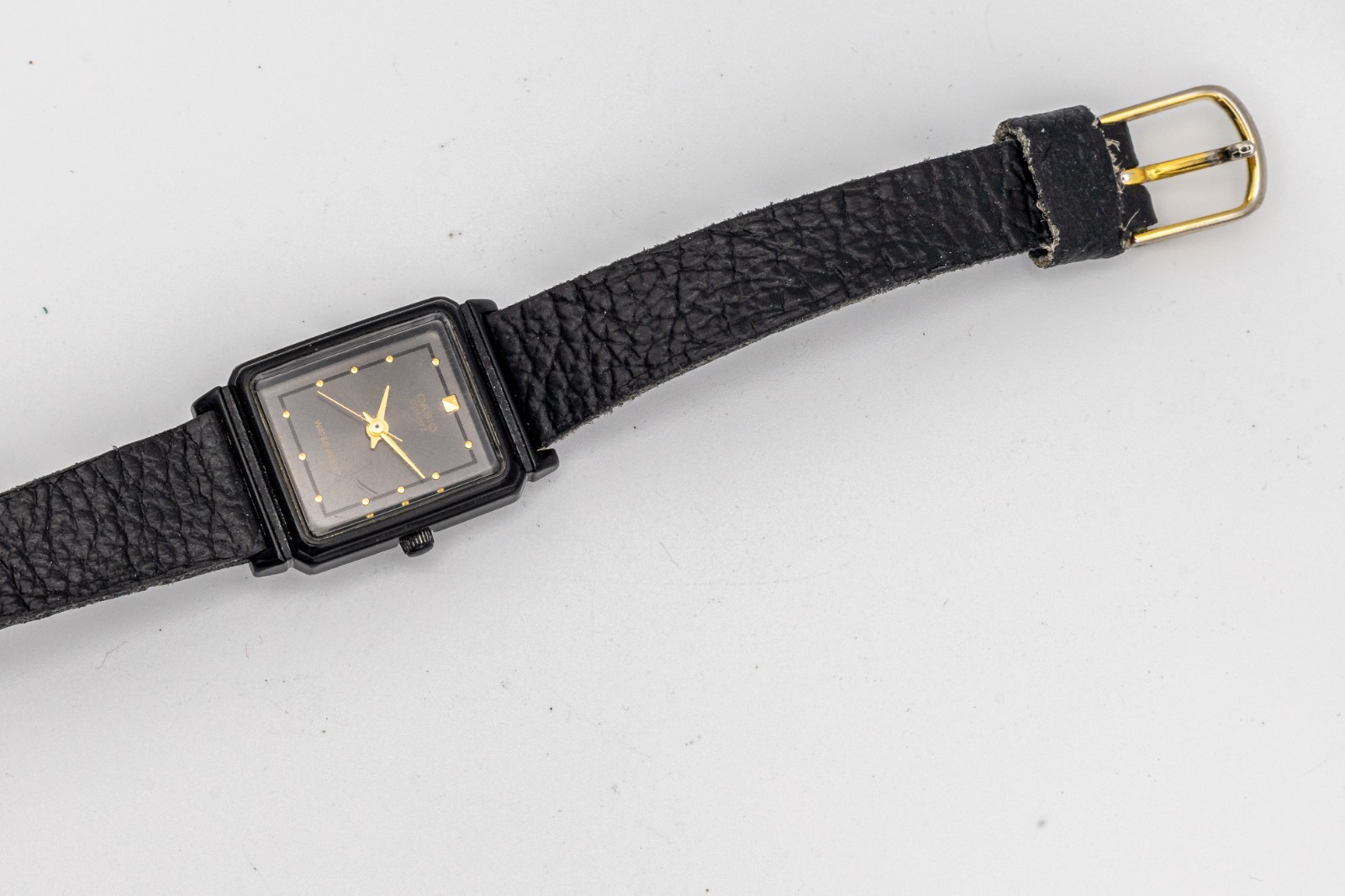 Vintage Casio LQ-64 Quartz Black Tank Dress Ladies Watch Module 359 – Running