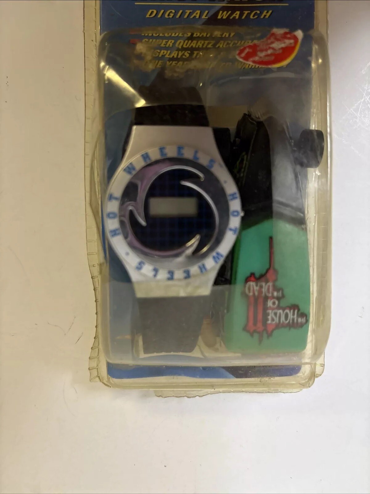 Hot Wheels Race Digital Wrist Watch – w/Muscle Tone Car in Black – NIB