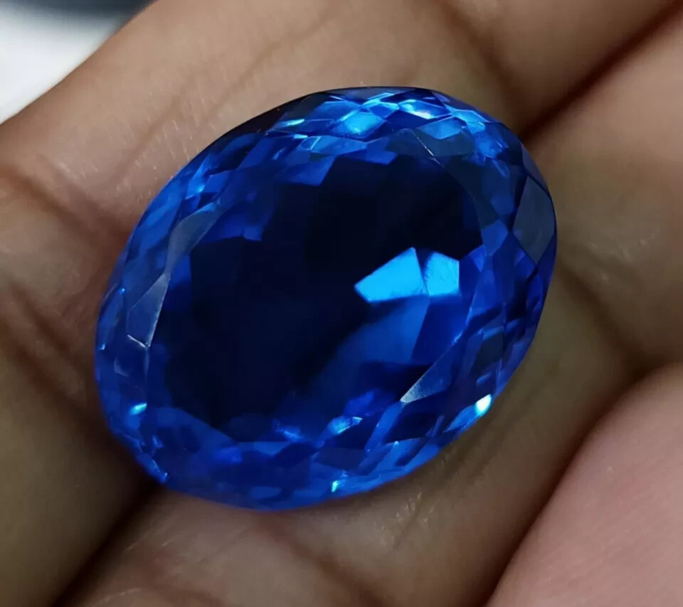 Sapphire Natural Kashmiri Blue Loose Gemstone Oval Cut 20 Ct AAA+ EGL Certified