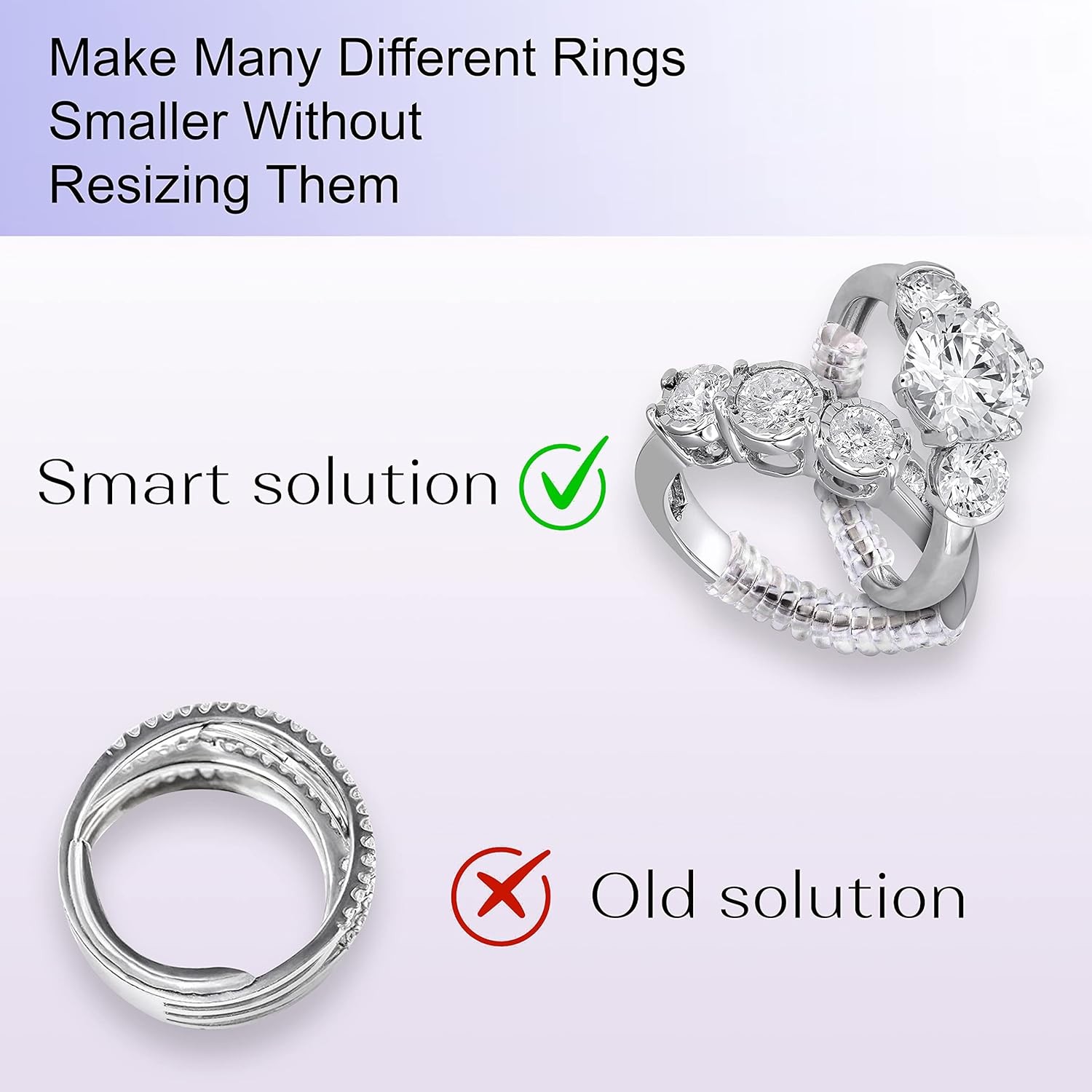 Ring Sizer Adjuster for Loose Rings – 20 Pack with 4 Sizes Different…