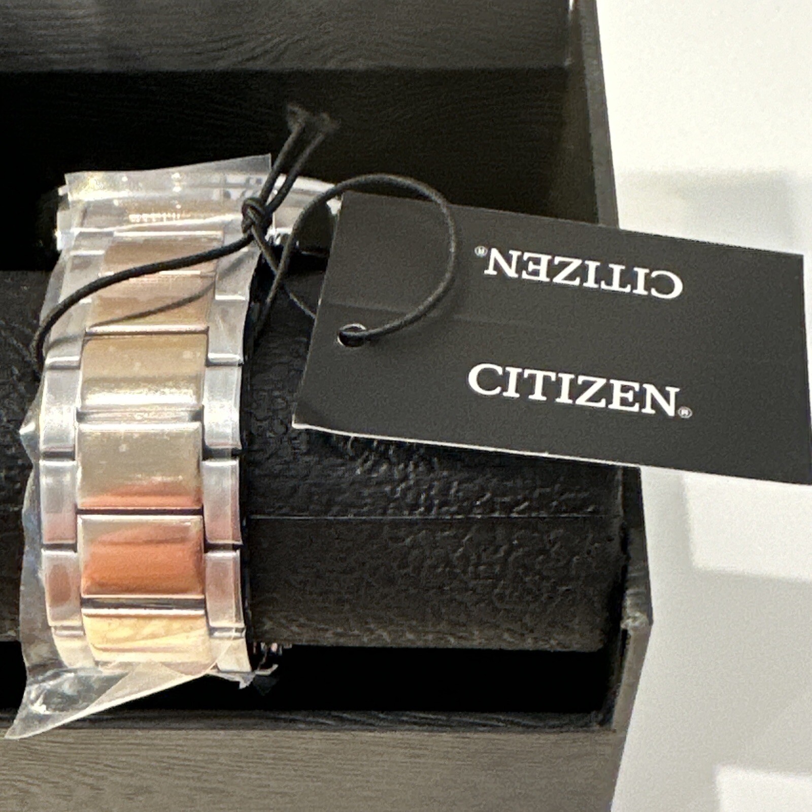 Citizen Eco-Drive Dual Tone AW1706-52E Black Dial Date Display Men’s Watch