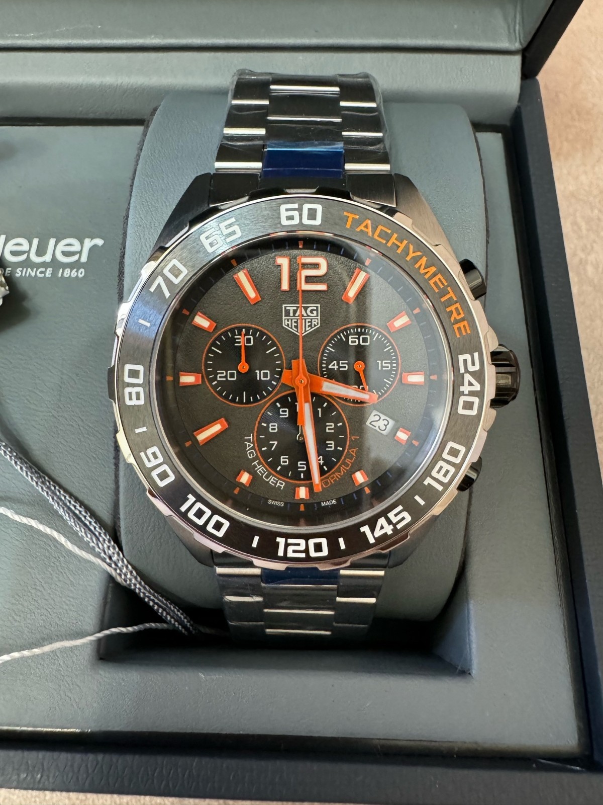 TAG Heuer Formula 1 Quartz Chronograph Grey Orange Men’s Watch CAZ101AH.BA0842