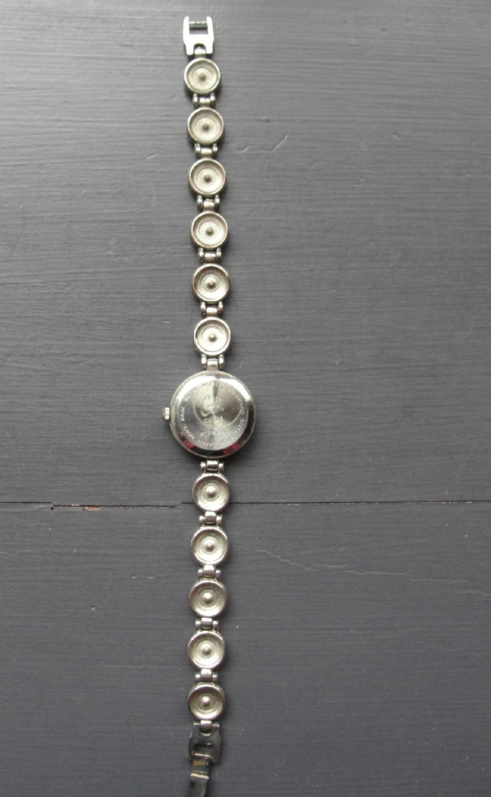Vintage Cache Quartz Ladies Watch CA-318 Rhinestones Band Runs, New Battery