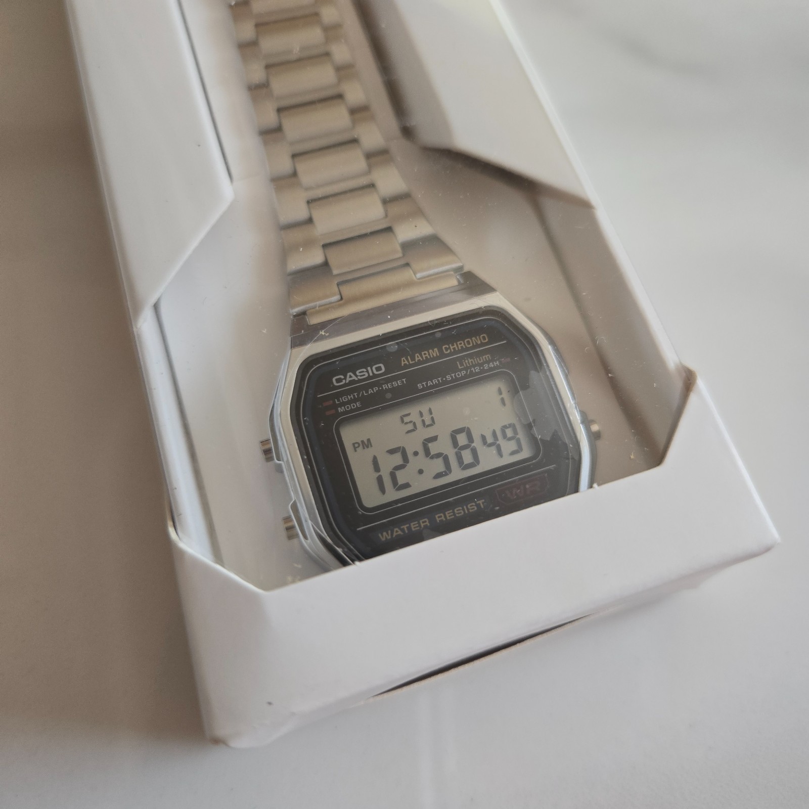 Brand New Casio A158WA-1JH Collection Men’s Silver Watch LED Light From Japan