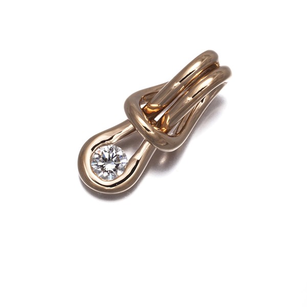 Auth FOREVERMARK Pendant Diamond 0.14ct Encordia 18K 750 Rose Gold