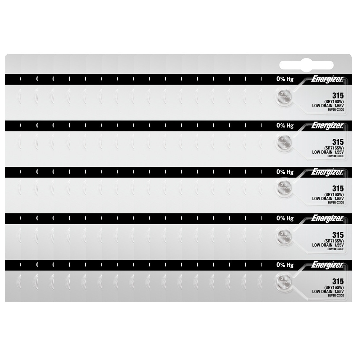 Energizer 315 SR716SW Silver Oxide Watch Battery (100 Pack)