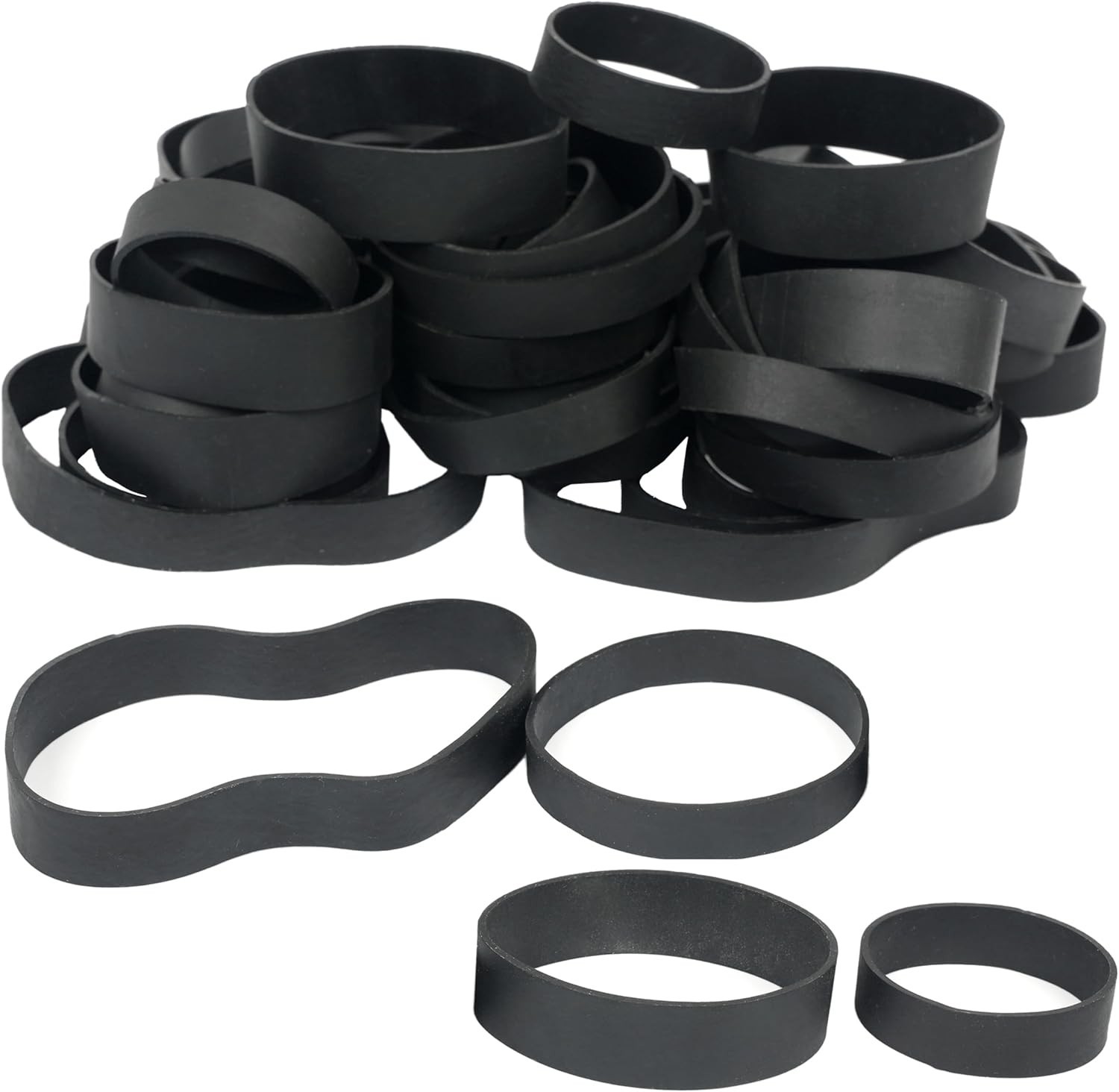 Rubber Bands Assorted Sizes Black Mixed wide Elastic Bands for for Survival O…
