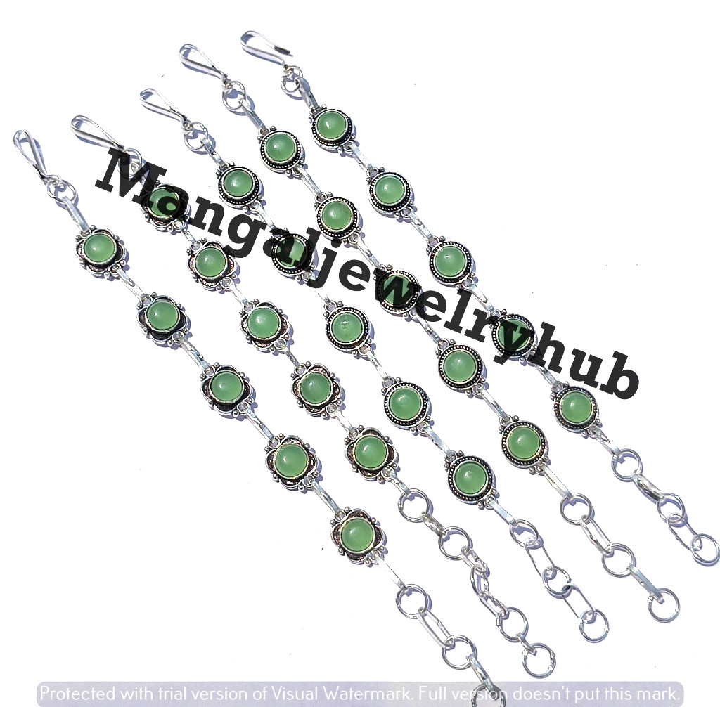 Wow Green Onyx Gemstone Bracelets 925 Sterling Silver Plated Jewellery 10PCS Lot