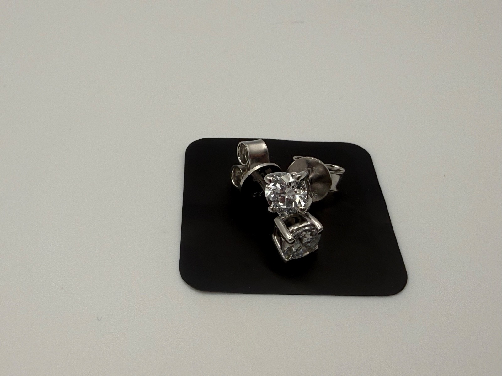 1.5 CT.T.W. Lab Grown Genuine Diamond Earrings .925 Sterling Silver
