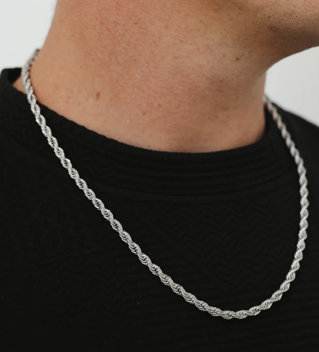 925 Sterling Silver Diamond Cut Rope Chain Necklace .925 Italy All Sizes