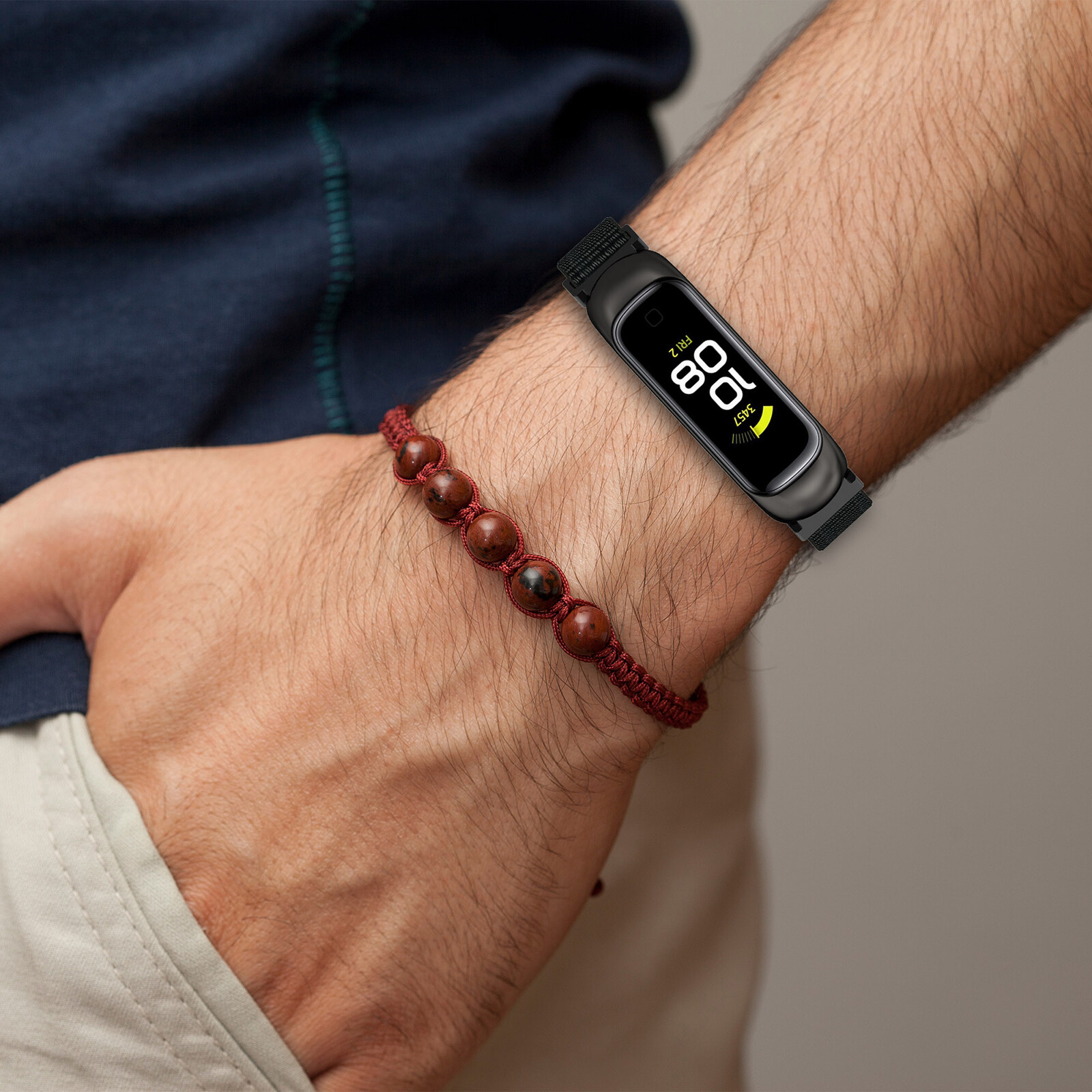 For Samsung Galaxy Fit2 SM-R220 Nylon Loop Watch Band Sports Strap Bracelet