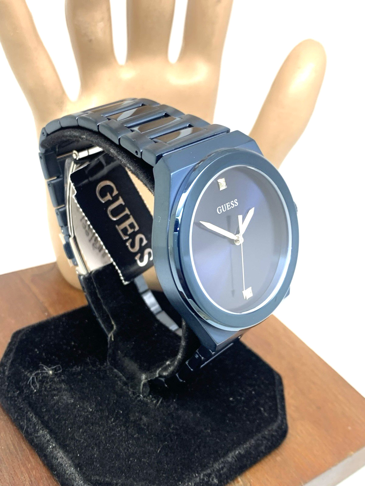 Guess Men’s Watch GW0833G1 Quartz Blue Dial Diamond Accent Stainless Steel 44mm