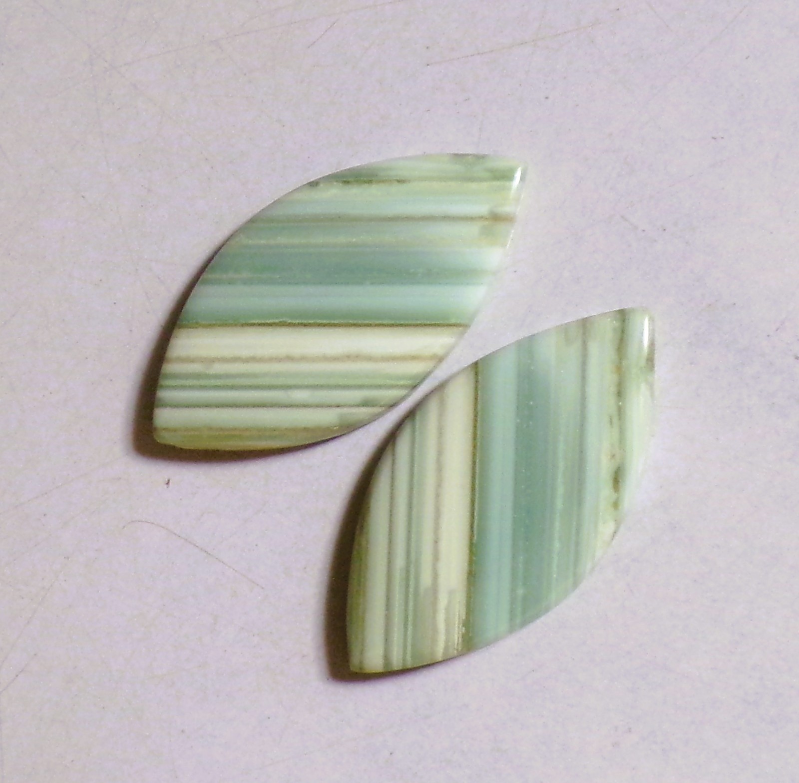 33.05 Cts Natural Saturn Chalcedony Cabochon Match Pair Gemstone 34X17.4MM DE-28