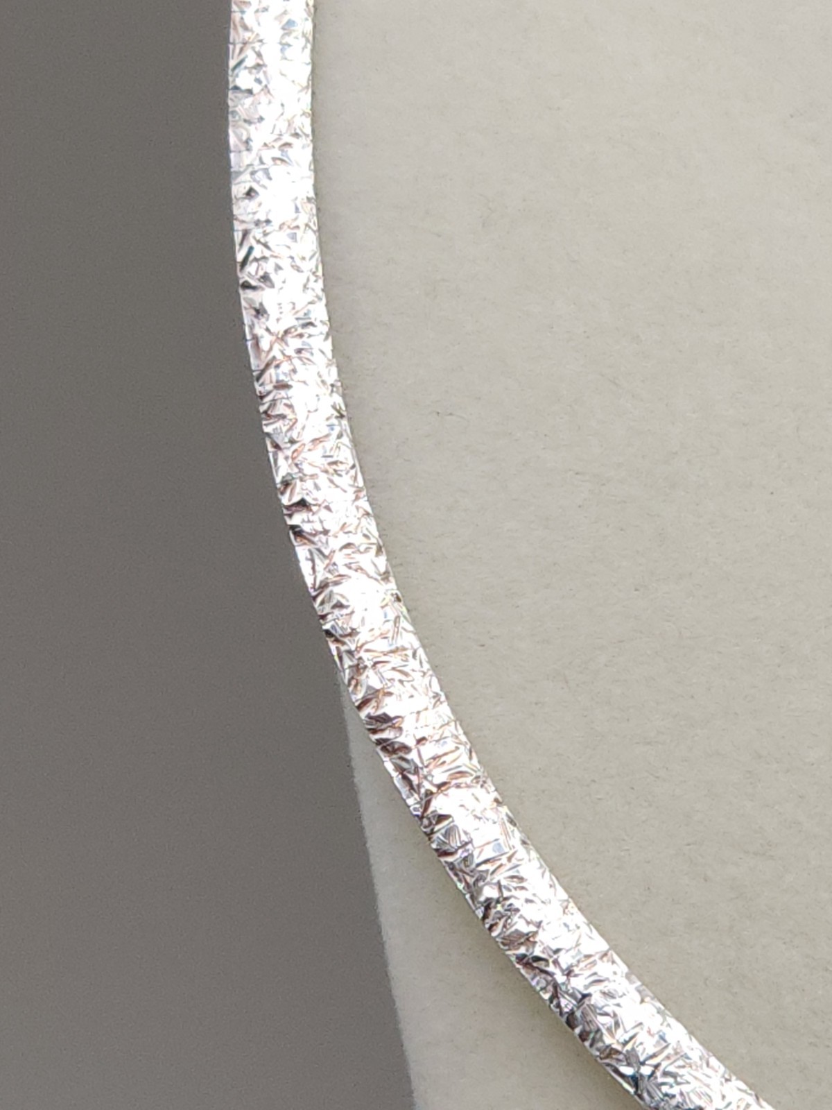 Milor Italy 950 Fine Silver Reversible Omega Choker Necklace 4mm Vintage Chain