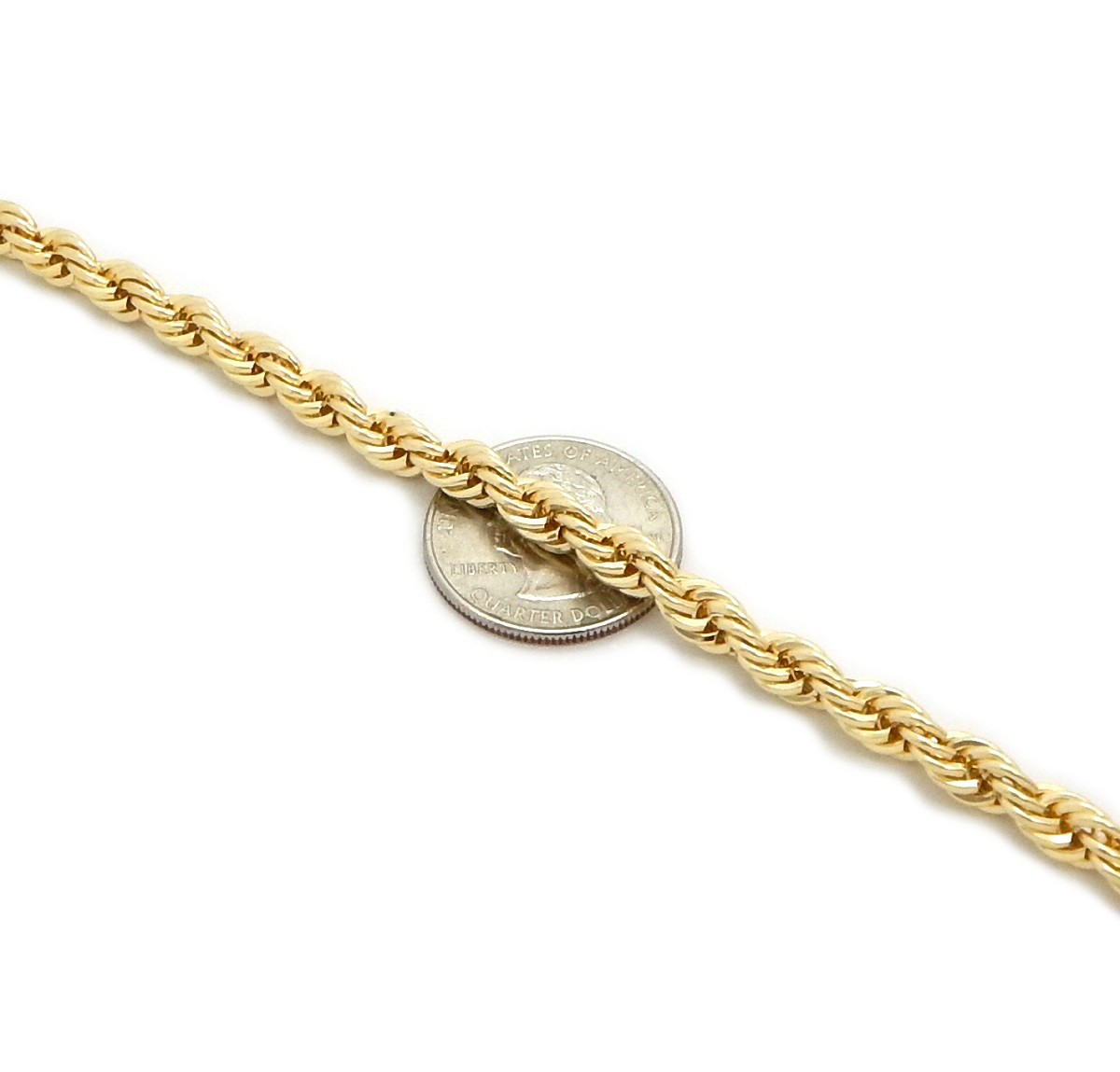 12 Piece Rope Chain Necklace 6mm 20″ 22″ 24″ 26″ 30″ 14k Gold Finish Wholesale