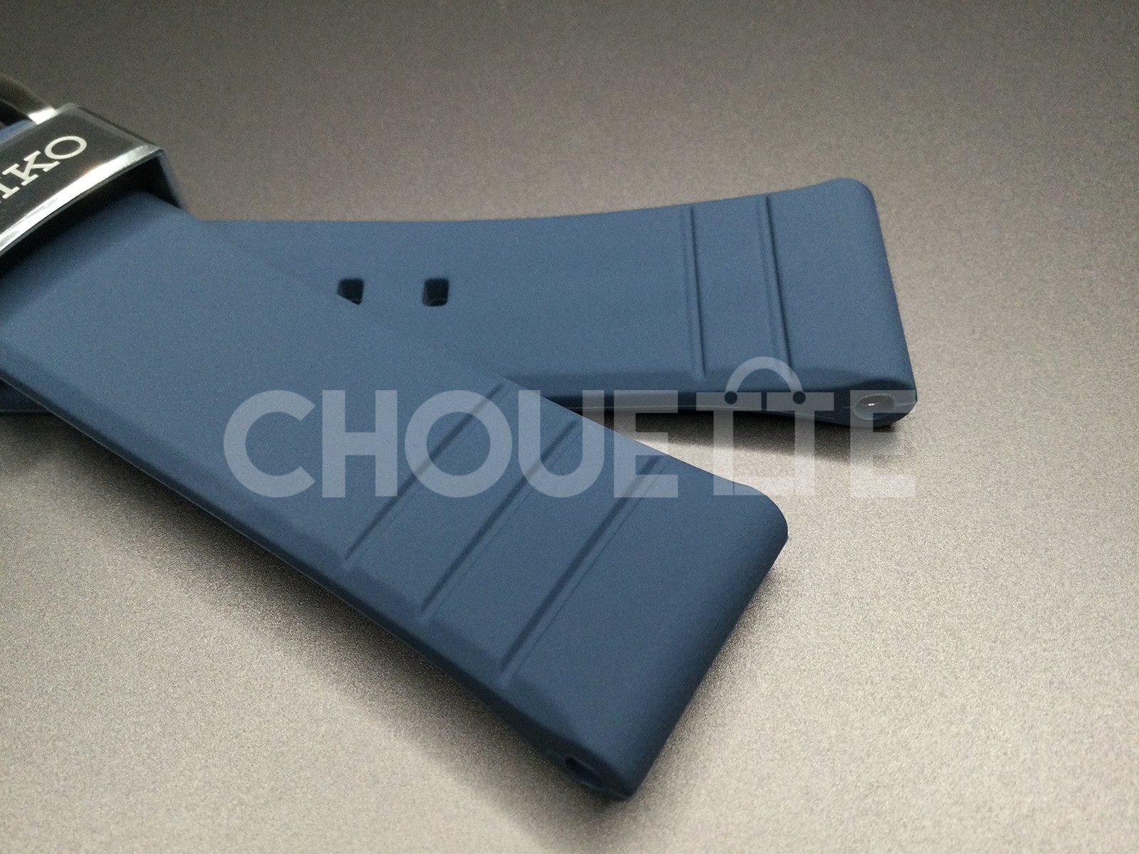 OEM Seiko King Turtle SRPF77 Dark Manta 22mm Blue Silicone Rubber Watch Strap