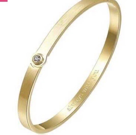 Brosway Italia Gold Color/steel Bangle Bracelet New With Tags/Box/Gift Bag