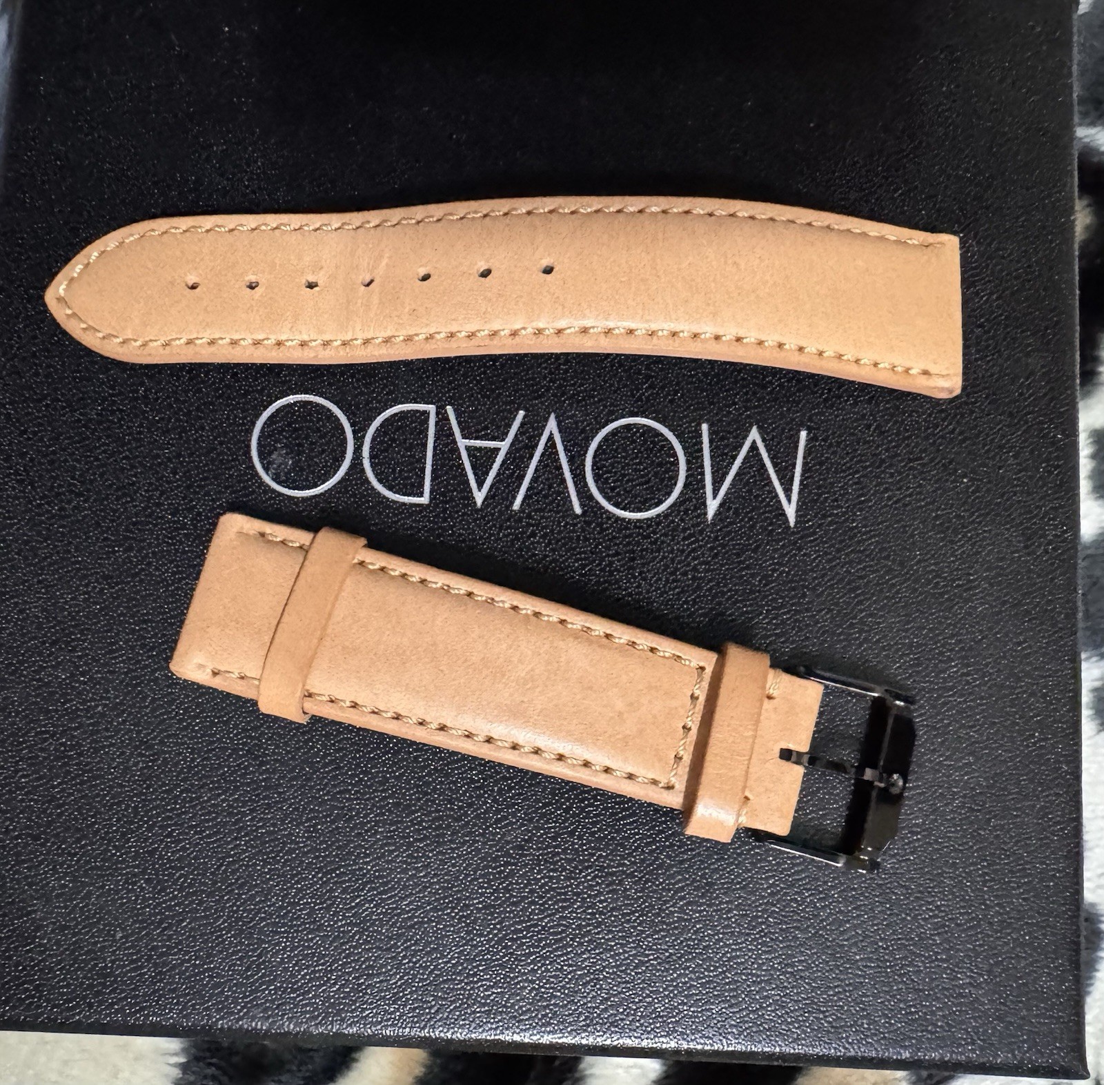 Movado Ultra Thin Men’s Watch with Extra Leather Band and Box