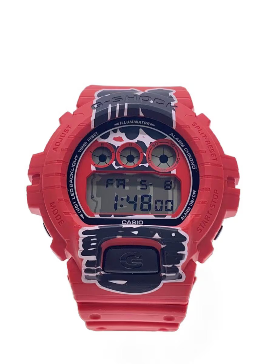 CASIO Quartz Watch G SHOCK Digital Rubber RED RED SS