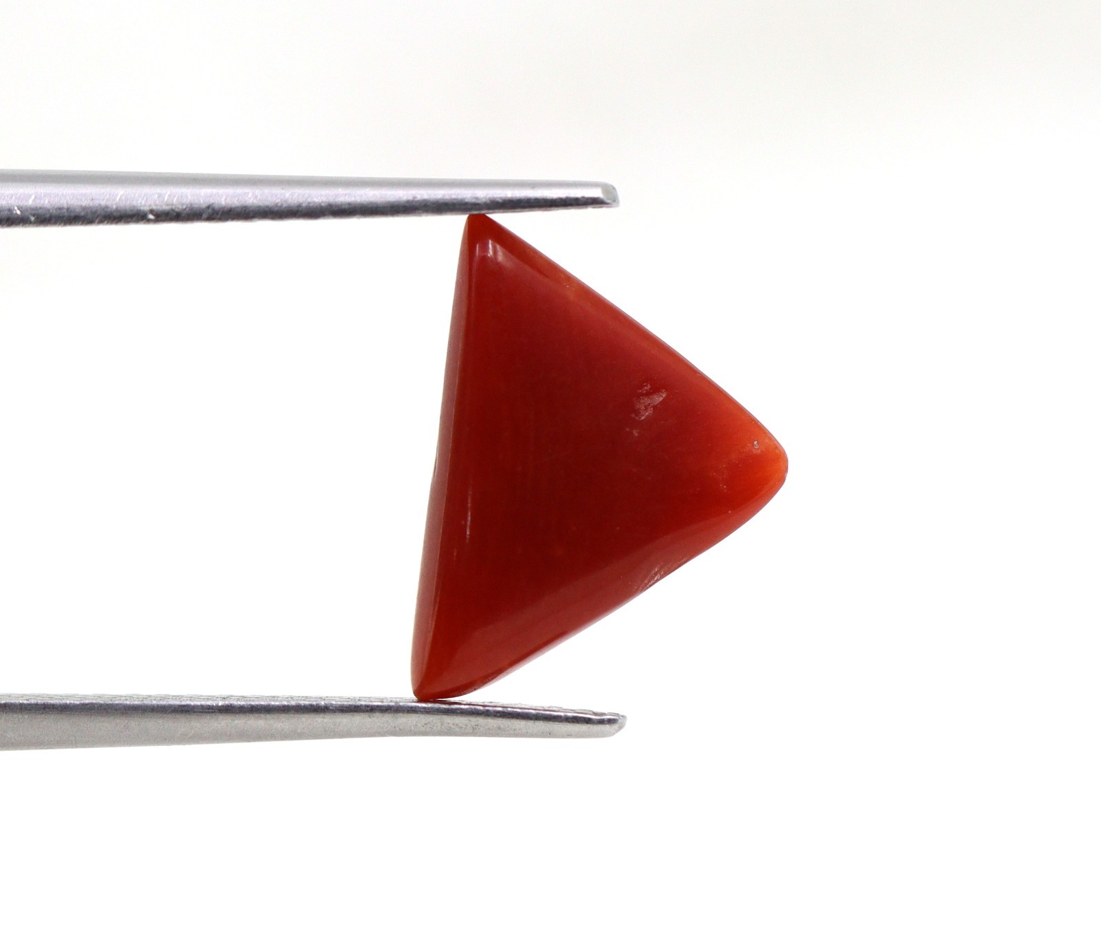 2.57 Ct Natural Coral Orange Color Triangle Shape Italy Loose Gemstone