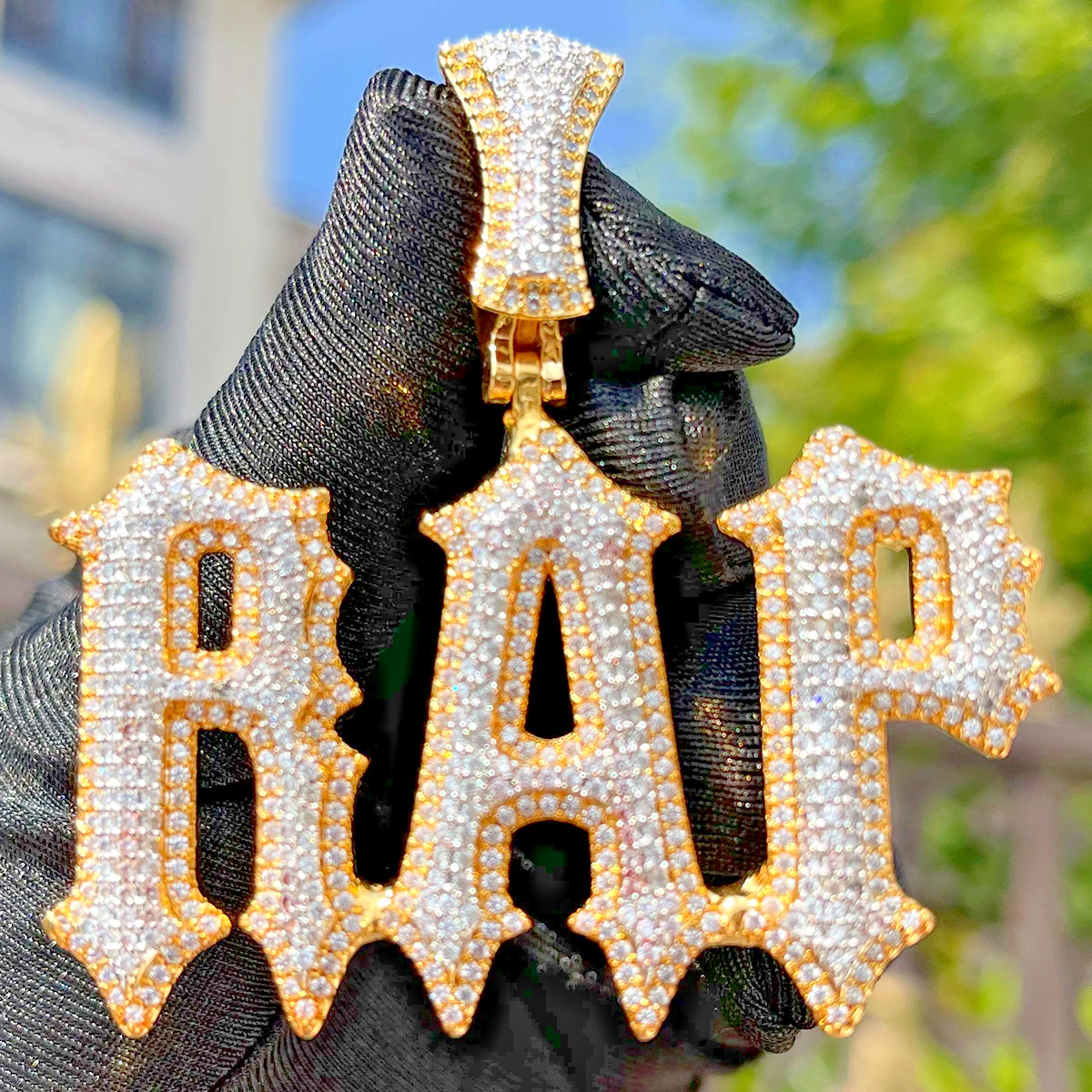 Iced Out Custom Name Necklace Personalized Pendant Men Hip Hop Jewelry Gift New