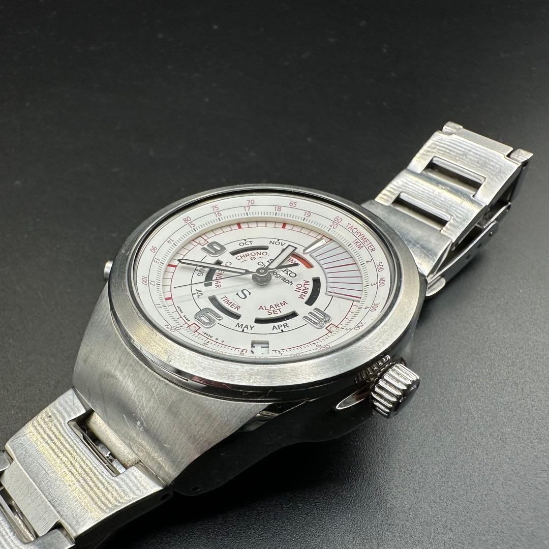 Seiko SUS Multi Function chronograph 6M26-6020 White Dial Working Condition