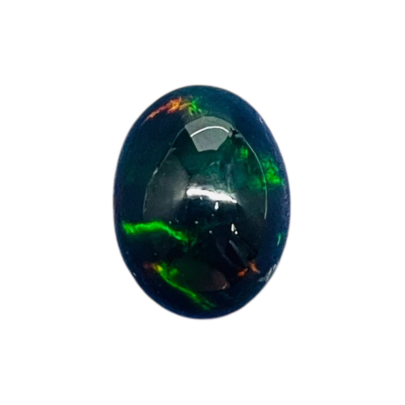 2.23 Cts Natural Ethiopian Black Opal 10.5x8mm Oval Cabochon Loose Gemstone