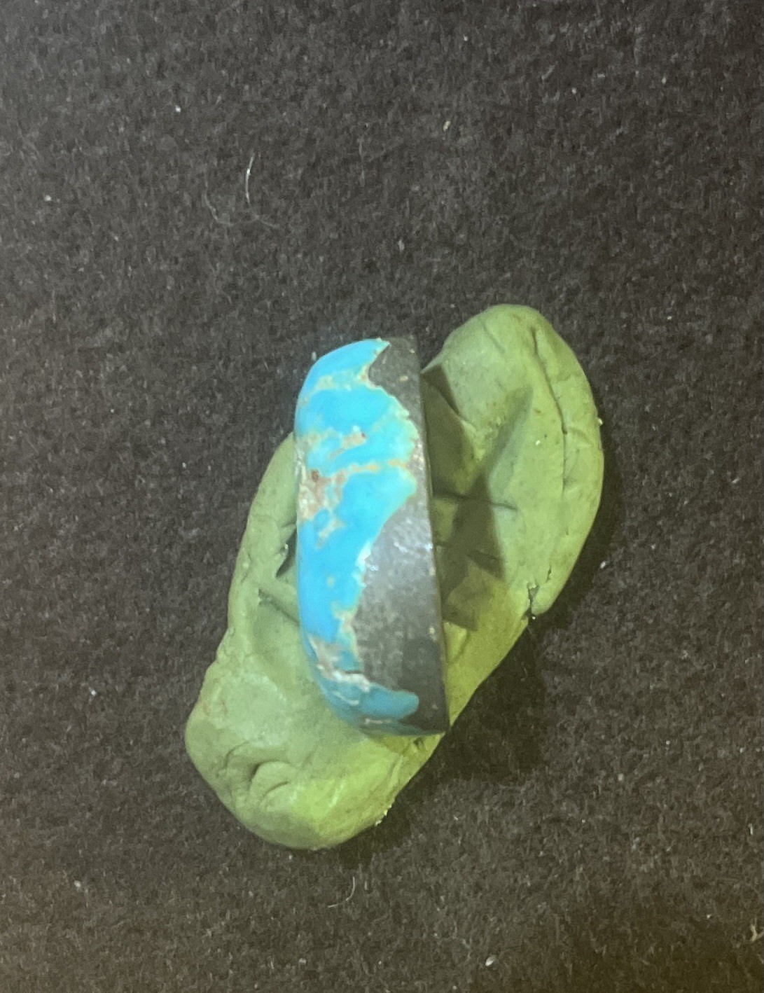 One 22.5x16x7.6mm Freeform Turquoise Nugget Cabochon 21.8carats Backed