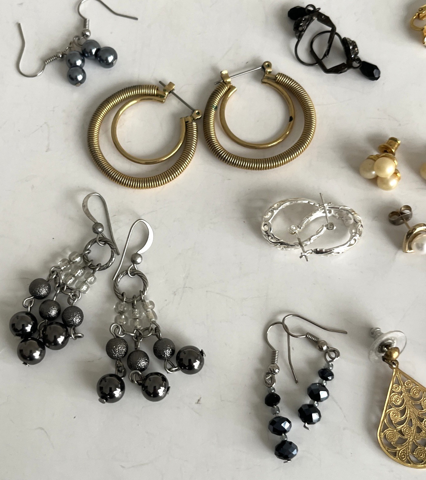 Vintage Costume Jewelry Lot of 20 Earrings Pierced Not Signed