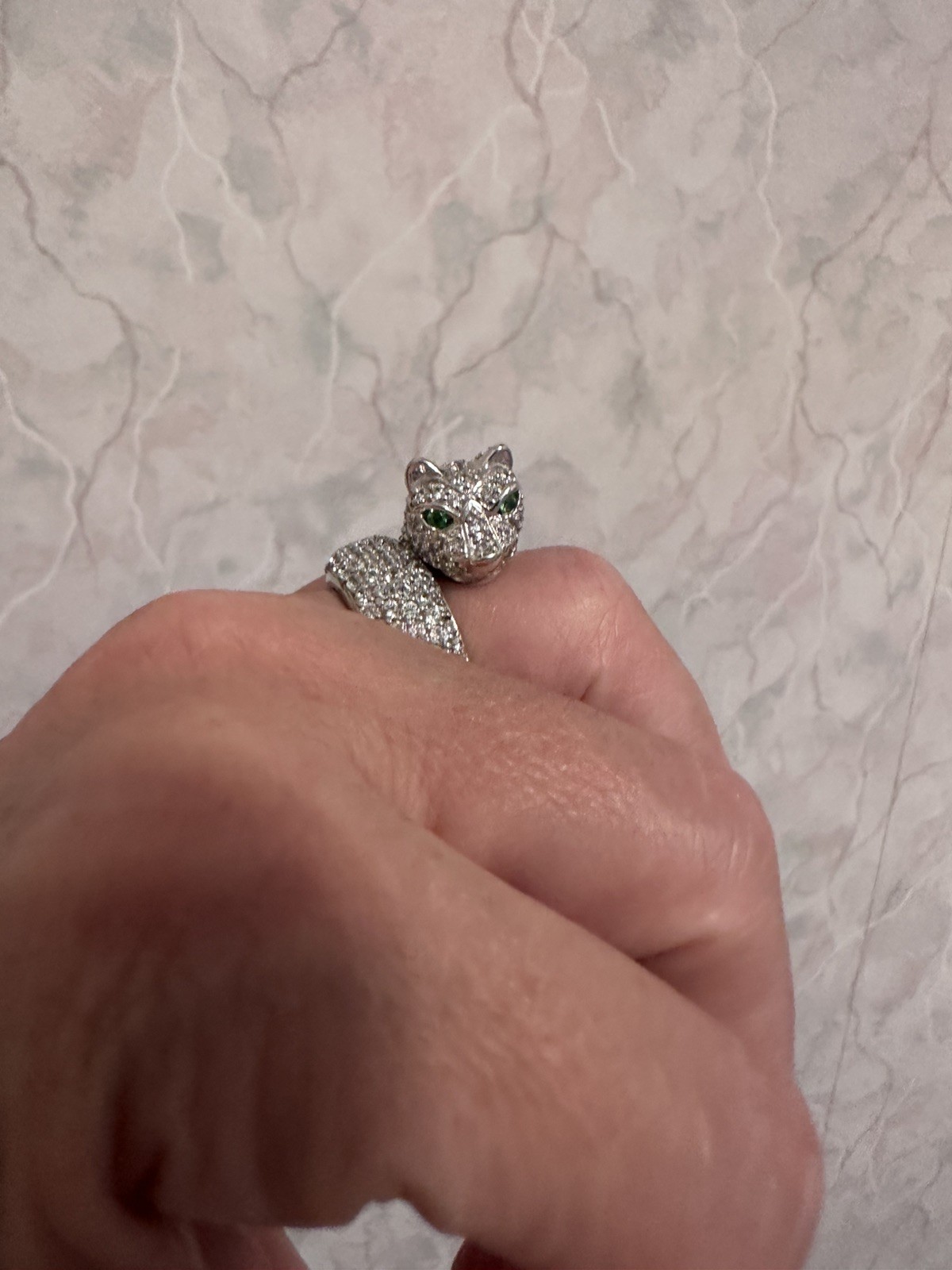 SONIA BITTON PANTHER RING 925 STERLING SILVER ~ Size 5 ~ SHOPNBC