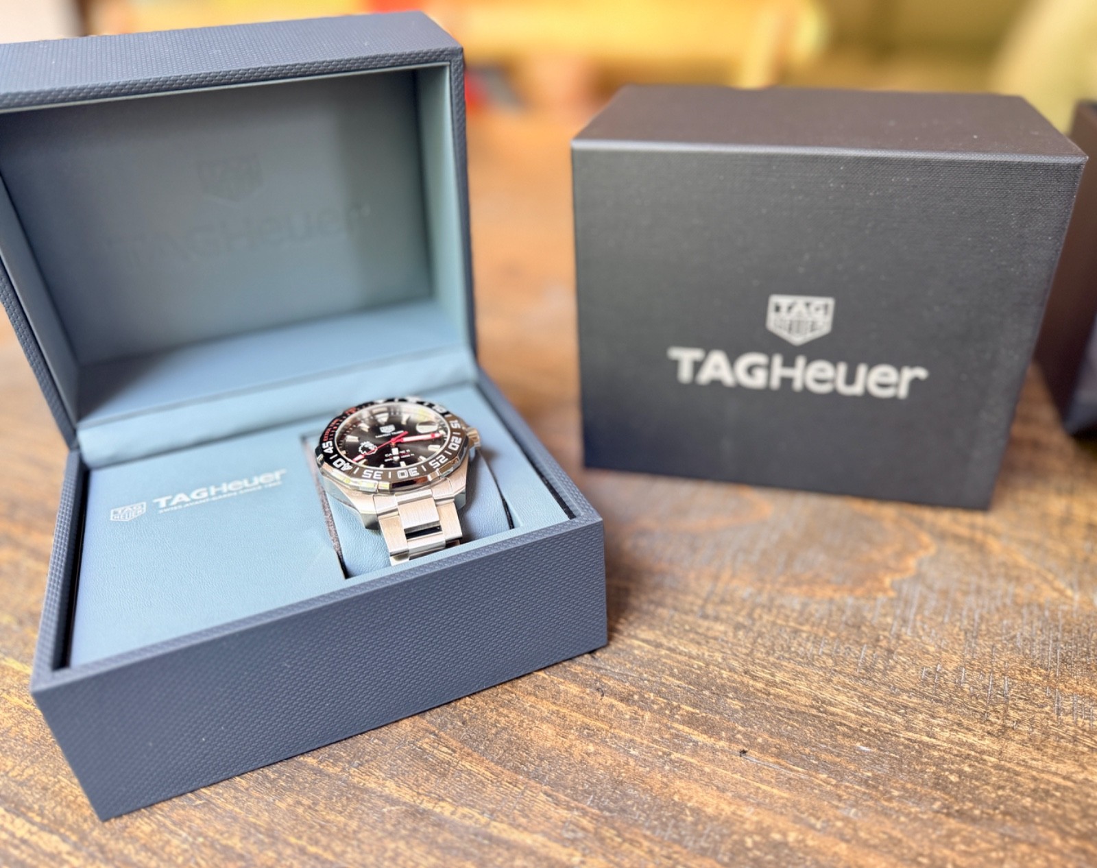 TAG Heuer Aquaracer Gray Men’s Watch Premiere League-Excellent Condition WAY201D