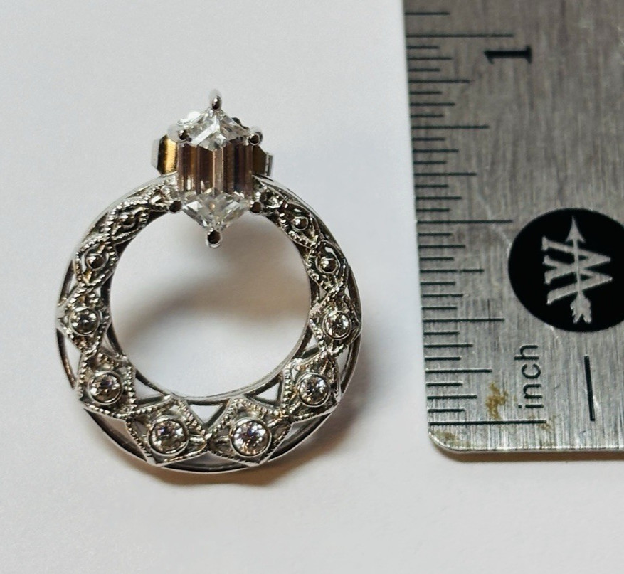Tacori IV Sterling 925 Silver Open Circle CZ Earrings -.15