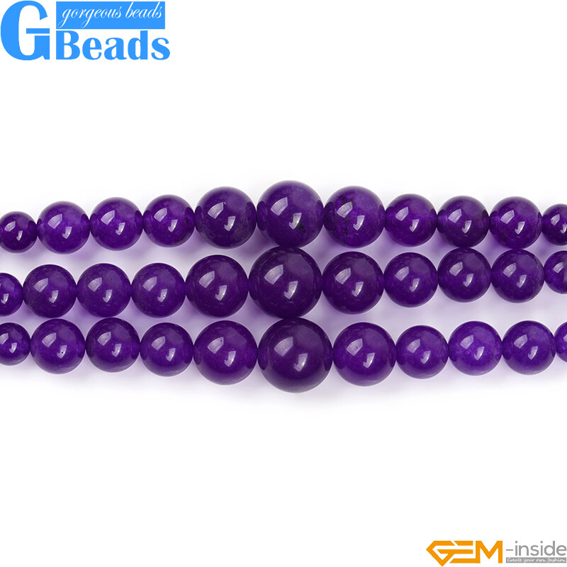 Assorted Natural Gemstone Beaded Necklace Jewelry 6–14mm Graduated Beads Strand
