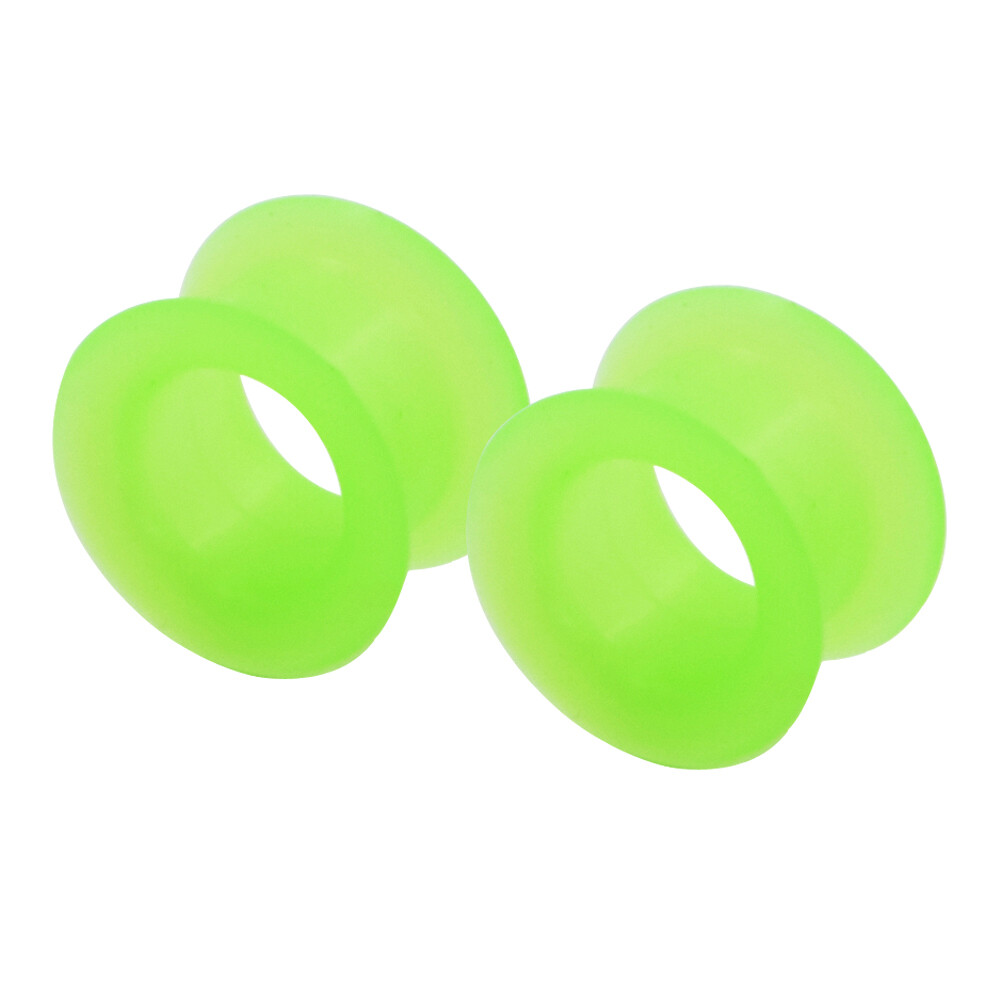 2Piece Thick Silicone Ear Gauge Plugs Flesh Tunnel Ear Stretchers Expander 2g-1″