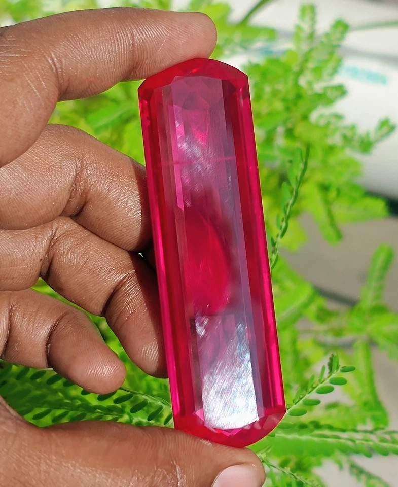 347 Ct Mogok Natural Pink Ruby Fancy Cut Big Size Certified Gemstone Rare Find