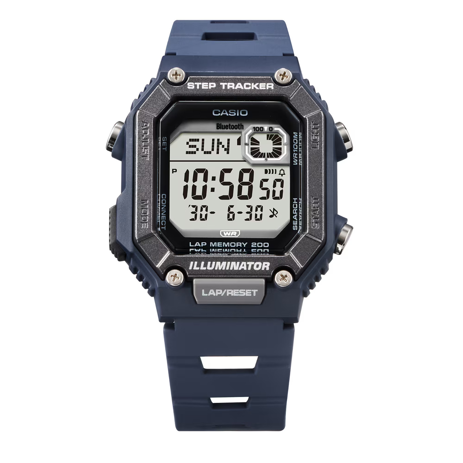 Casio WS-B1000-2AV 100M WR Alarm LED Backlight Stopwatch Bluetooth Step Tracker