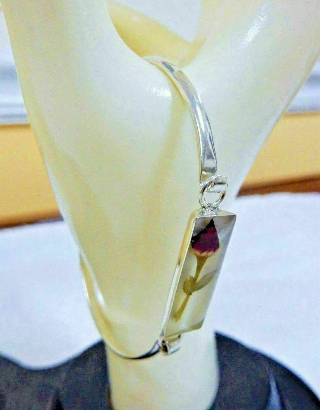 RESIN/ “925” STERLING SILVER BRACELET – WT. 8.6 GR. – SB10