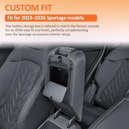 TACORBO Center Console Hidden Storage Box Compatible with Kia Sportage 2023