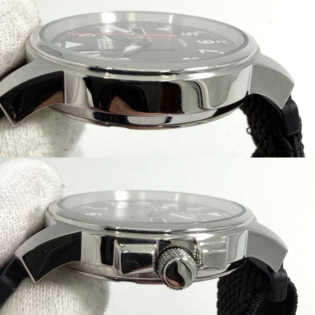Citizen E101-S006597 Eco-drive Military Watch Black Dial Silver Case